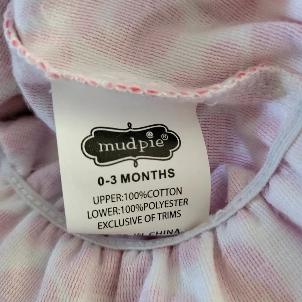Mud Pie Baby-Girls Red Damask Sleep Gown Size 0-3M